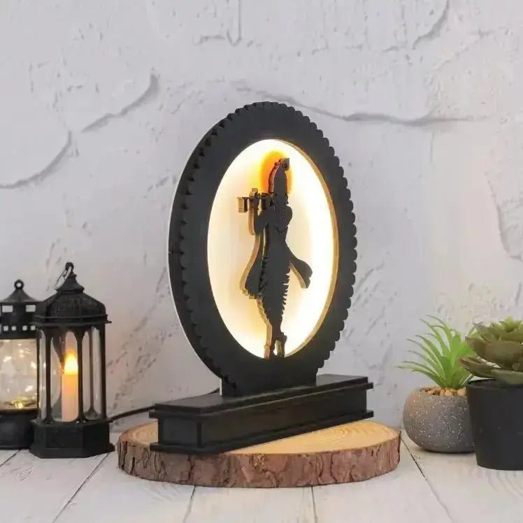 Lord Krishna Backlit LED Lamp – Divine Home Decor for Meditation, Pooja Room, and Spiritual Ambiance