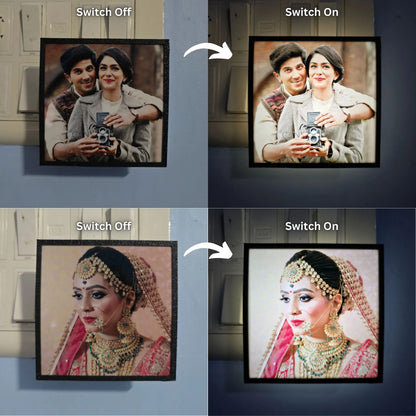 Glowing Night Light with Personalized Photo Frame