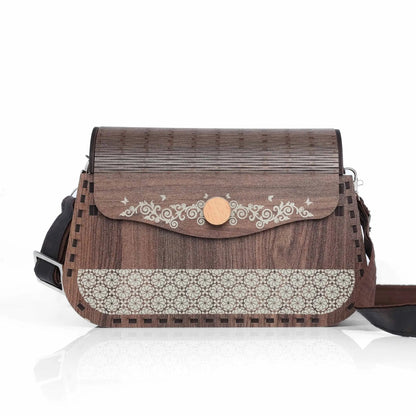 Artisan Elegance: Handcrafted Wooden Clutches for Women - Unique Purse Designs with Lather belt for Every Occasion