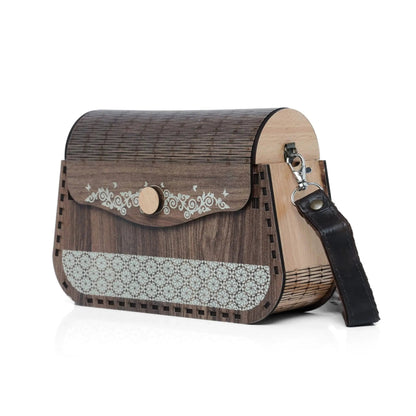 Artisan Elegance: Handcrafted Wooden Clutches for Women - Unique Purse Designs with Lather belt for Every Occasion