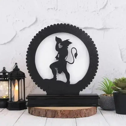 Lord Hanuman Backlit LED Lamp – Divine Home Decor for Meditation, Pooja Room, and Spiritual Ambiance