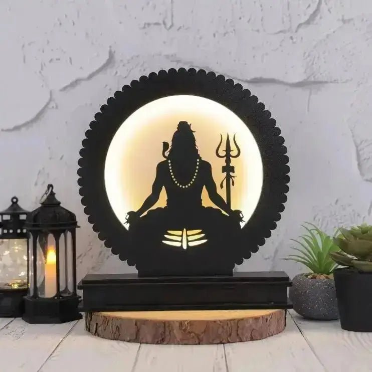 Lord Shiva Backlit LED Lamp – Divine Home Decor for Meditation, Pooja Room, and Spiritual Ambiance