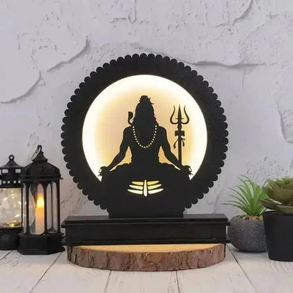Lord Shiva Backlit LED Lamp – Divine Home Decor for Meditation, Pooja Room, and Spiritual Ambiance