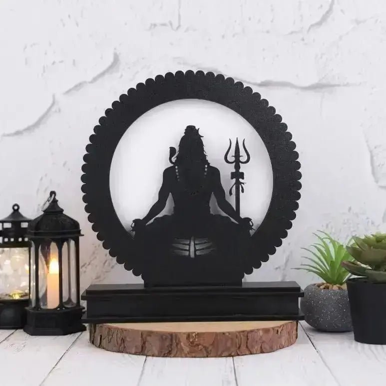 Lord Shiva Backlit LED Lamp – Divine Home Decor for Meditation, Pooja Room, and Spiritual Ambiance