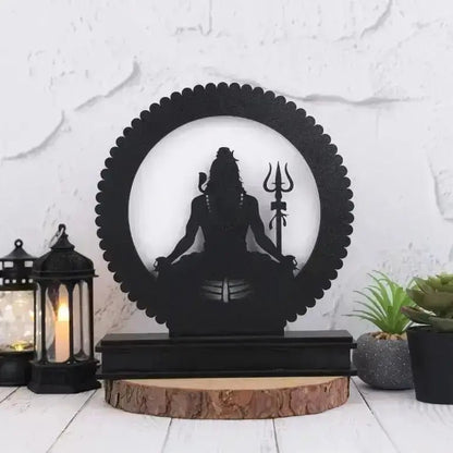Lord Shiva Backlit LED Lamp – Divine Home Decor for Meditation, Pooja Room, and Spiritual Ambiance