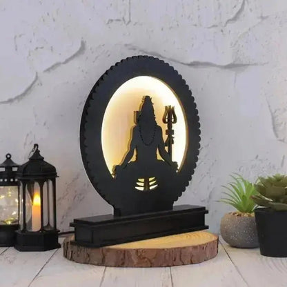 Lord Shiva Backlit LED Lamp – Divine Home Decor for Meditation, Pooja Room, and Spiritual Ambiance